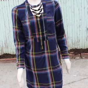 Multicolored Plaid Dress